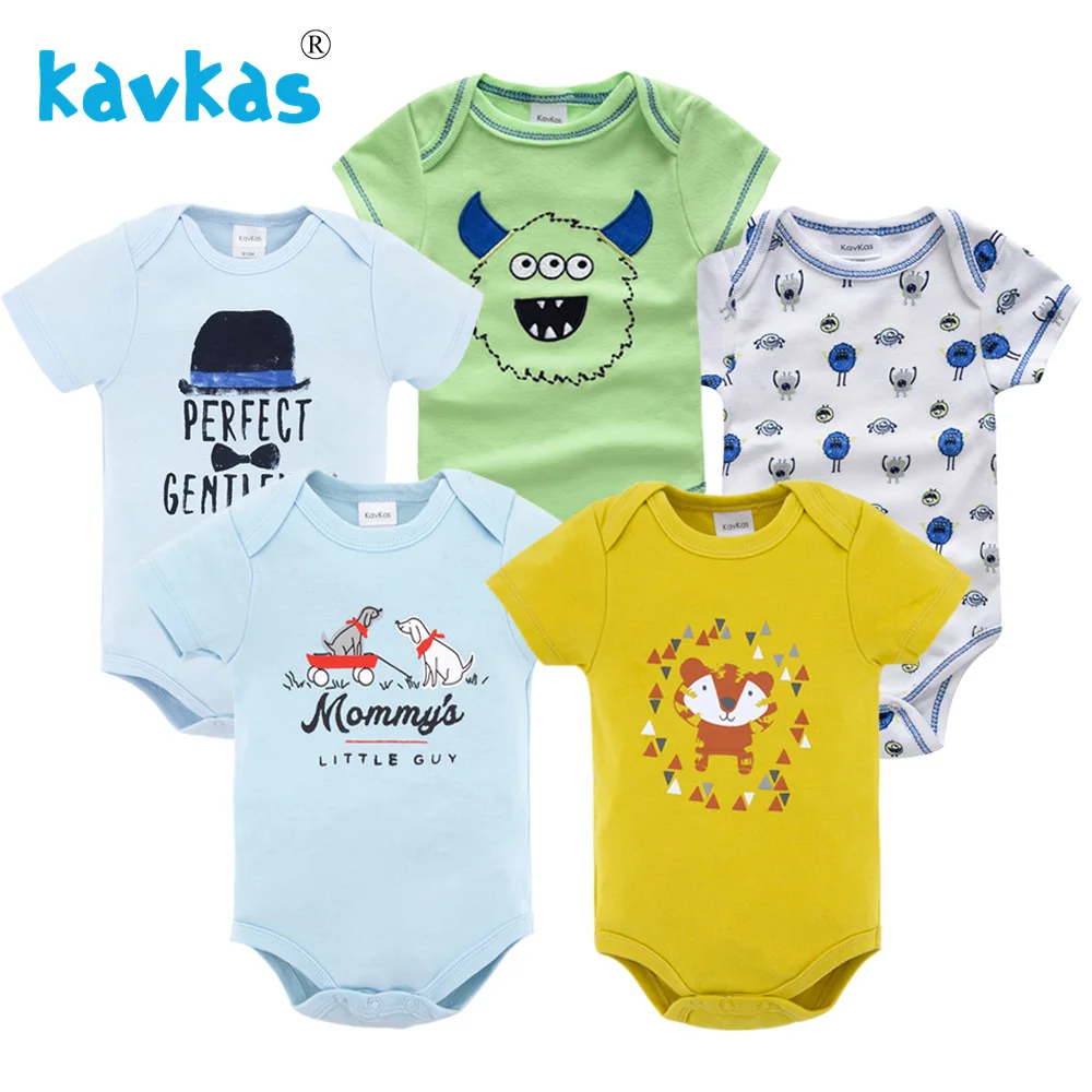 5 шт. детские комбинезоны для мальчиков хлопковая одежда с коротким рукавом