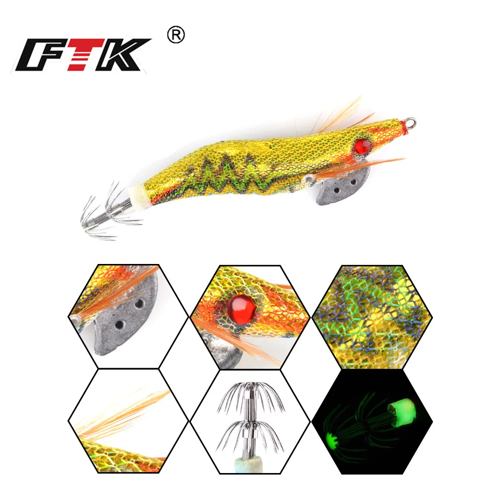 ФТК поддельные креветки жесткая приманка для рыбалки древесины наживка