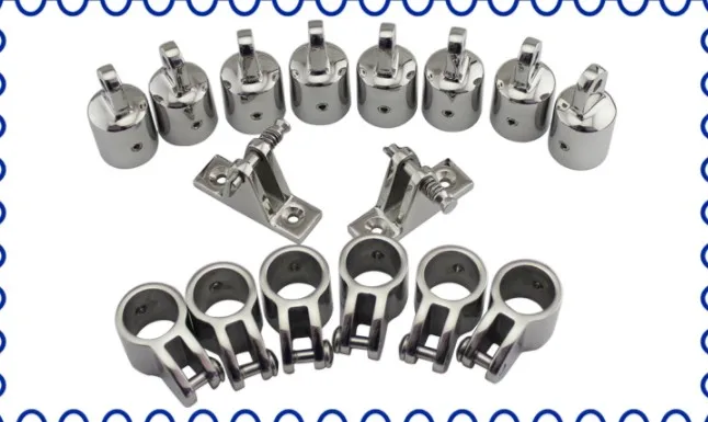 25mm 4 смычка " Бимини Топ Лодка нержавеющая сталь фитинги морской Аппаратный набор-16 шт набор SS316 7/8"(22 мм) "(25 мм - Цвет: 25mm