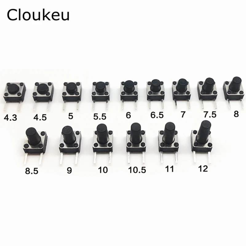 

50Pcs 6*6*6MM Side 2Pin Side press Touch switch 6x6x6 Micro button switch