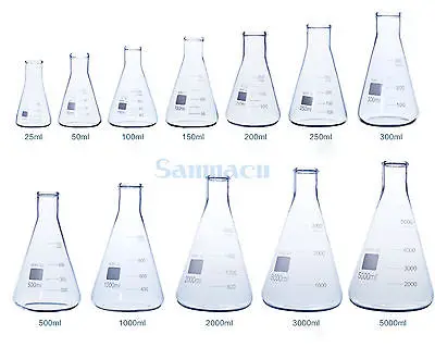 Коническая колба Erlenmeyer G3.3 500 мл лабораторные принадлежности из боросиликатного