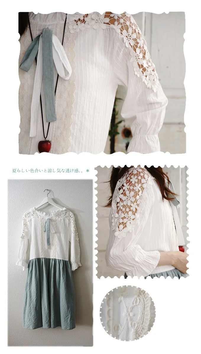 Женское платье с вышивкой крючком винтажное хлопковое кружевное лоскутное в