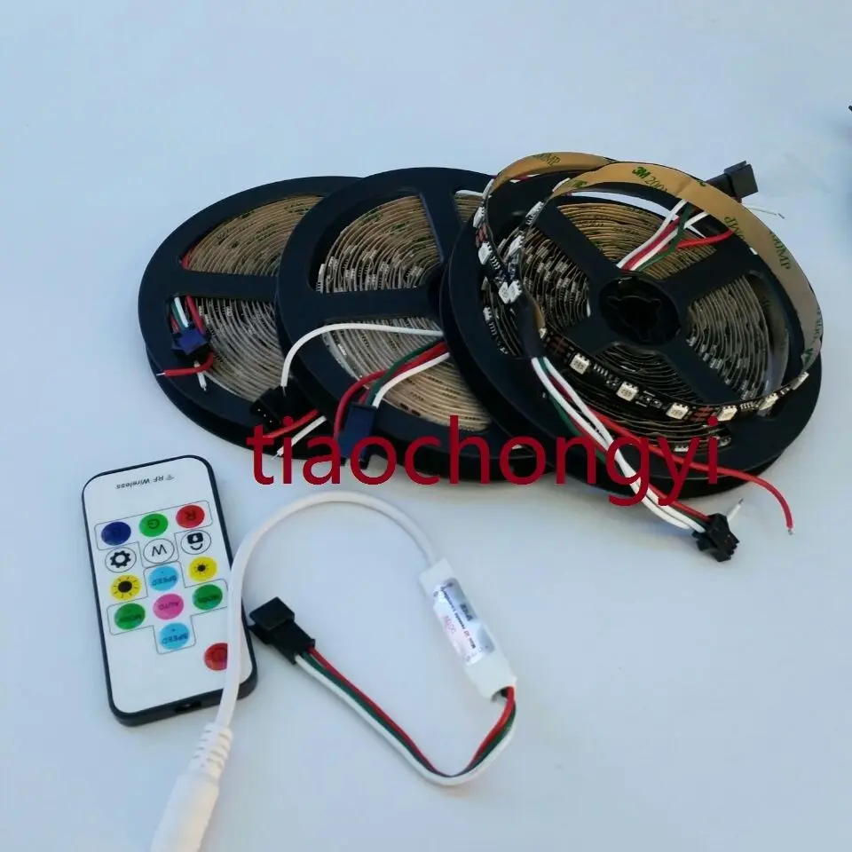 WS2812B 5050 RGB Светодиодная лента 150 300 светодиодов 144 60 30 светодиодов/м индивидуальный