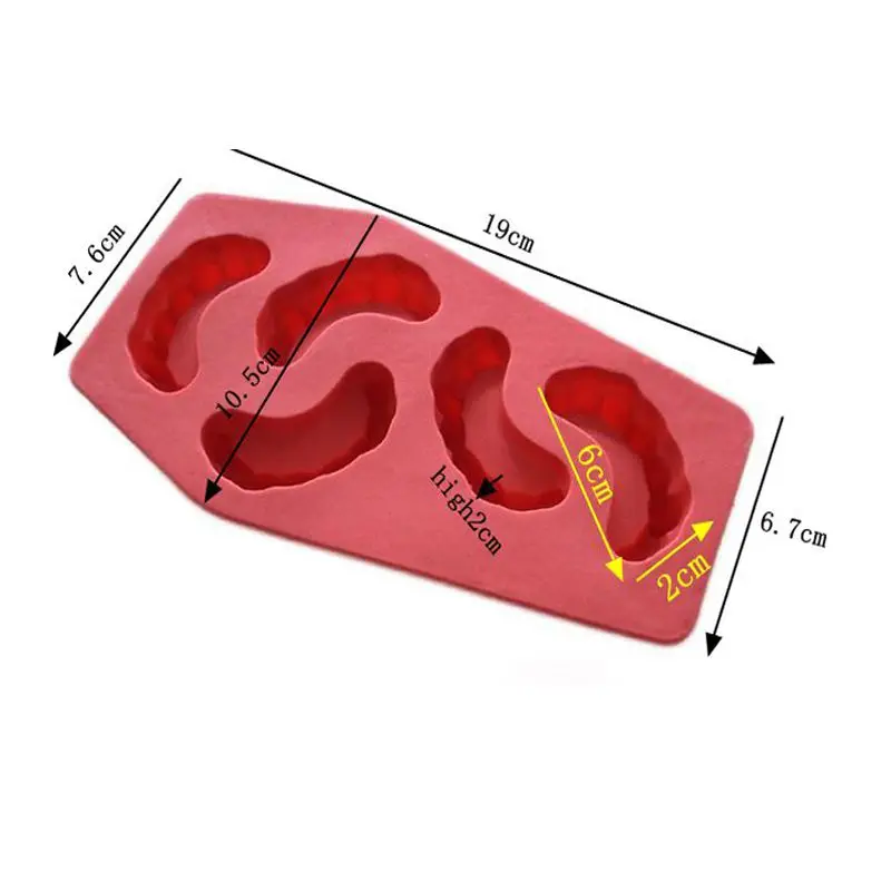 Горячая Распродажа креативная зубная литейная форма для Хэллоуина ледяного