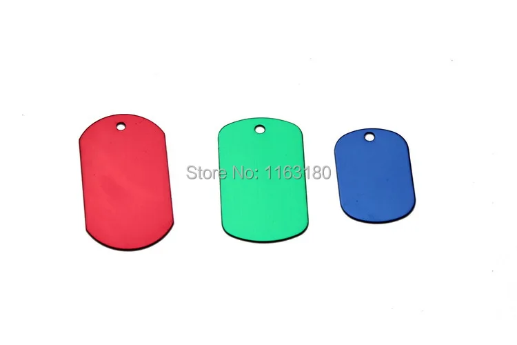 100 шт./лот Pet ярлык яркие прямоугольные анодированные алюминиевые штамповочные