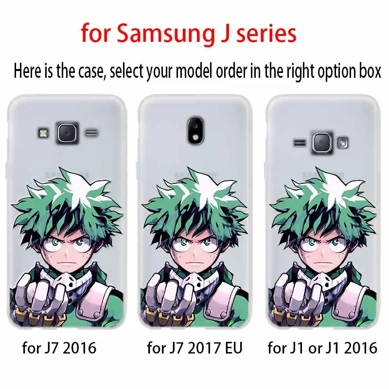 Мой герой Академии аниме для чехол телефона Samsung Galaxy j6 J8 J7 J5 J3 J4 плюс 2018 2017 2016 J610 Prime