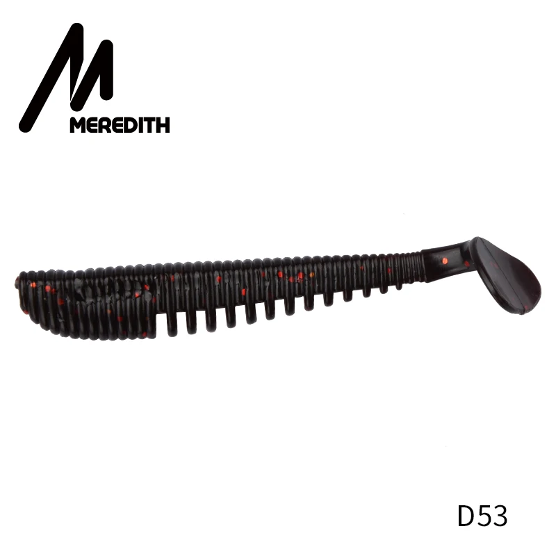 D53 MEREDITH, 4 шт., наживка Awaruna, мягкие приманки, 13 см, 10,4 г, приманка для ловли карпа, Iscas, искусственный яркий свимбейт в форме червя, блесна - Цвет: D53