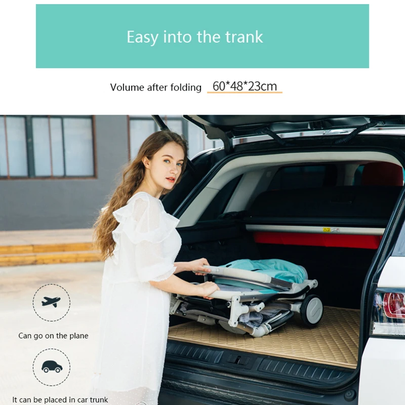 Легкий вес коляски амортизацией детские тележки складные корзину могут сидеть