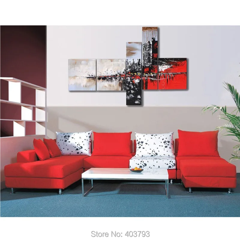 4 шт./партия картина маслом на холсте