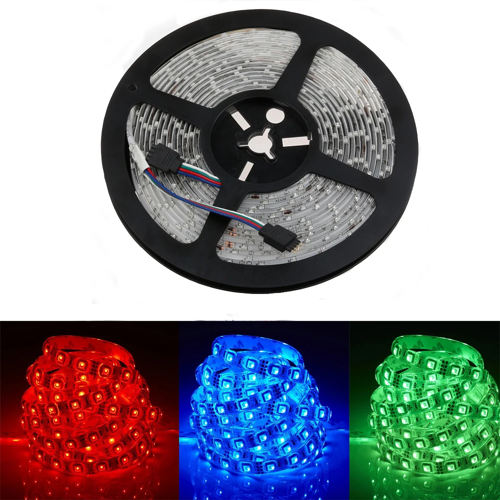 

LED Strip 5050 DC12V flexible light 60 leds/m waterproof strip light,5m/lot White,Blue,Green,Red,Yellow,RGB