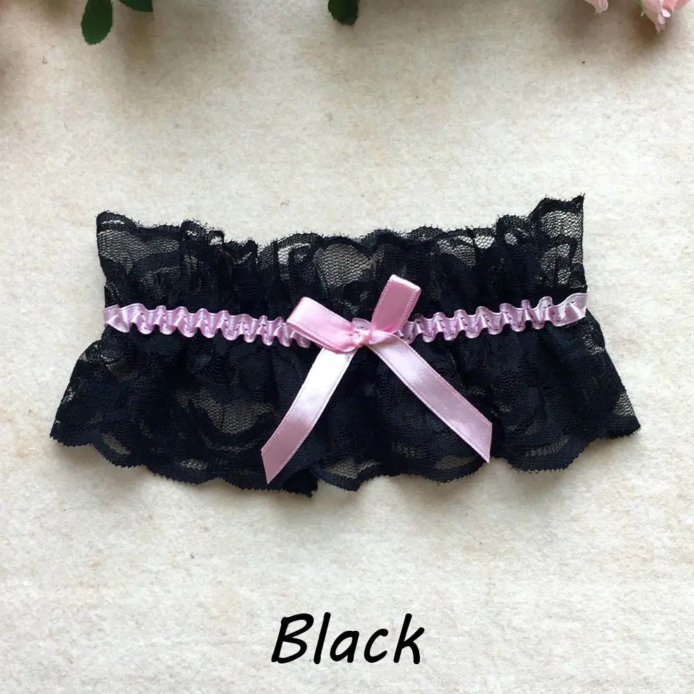 black Crazy ночной клуб сексуальные подвязки пояс для женщин кружевной топ бедра высокие чулки в цветочек полые повязки ноги лук подтяжки эротическое белье - Цвет: black