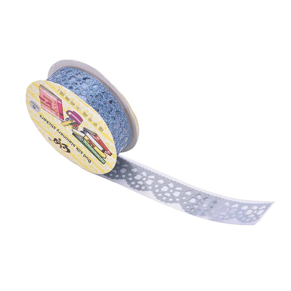 

New DIY Candy Colors Lace Tape Decoration Roll DIY Washi Decorative Sticky Paper Masking Tape Self Adhesive Tape Scrapbook Tape