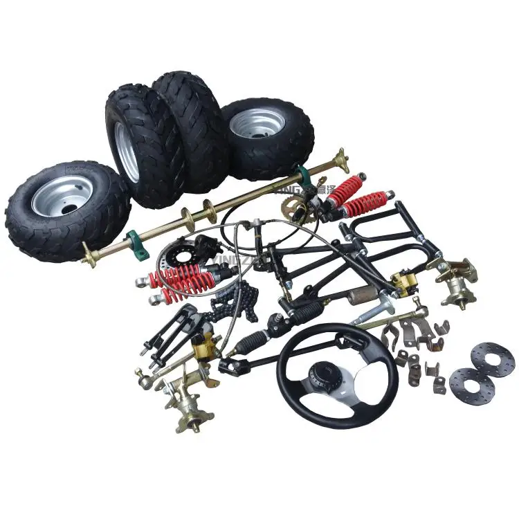 GO KART картинг ATV UTV задний мост зубачатая рейка рулевого механизма амортизаторы Swingarms Поперечная рулевая тяга рулевого колеса дисковый тормоз с 7 дюймовыми колесами
