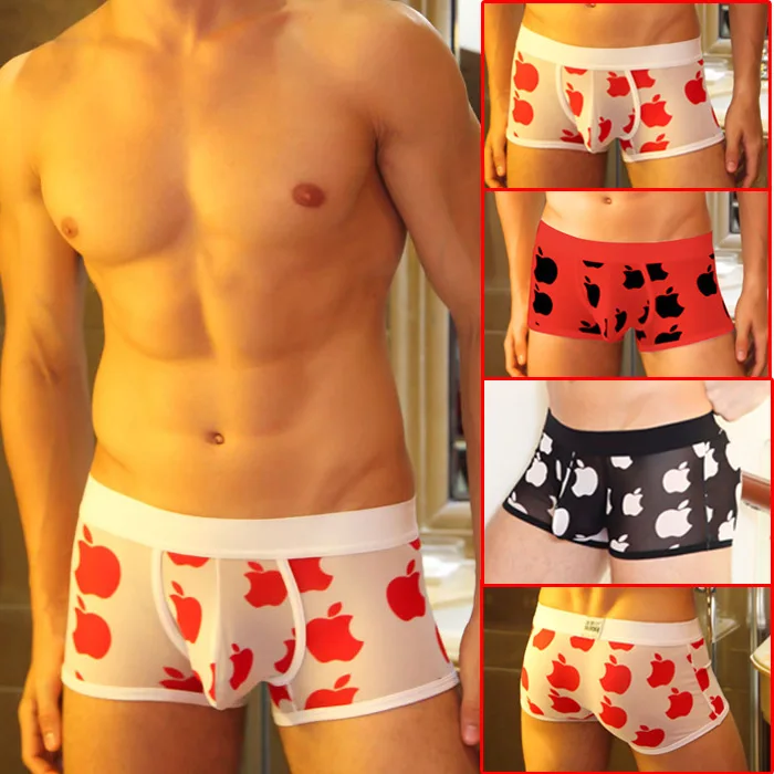 Мужское нижнее белье боксеры с U образной выпуклой сумкой сексуальное Сетчатое