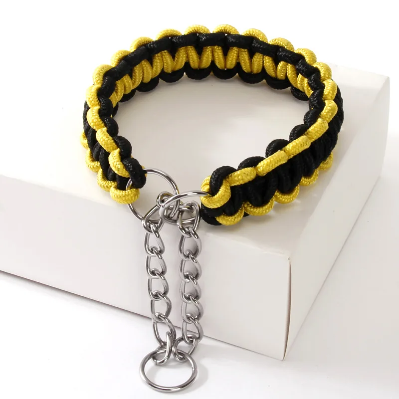 Black and Yellow Petshy 1,3 м большой поводки для питомцев, собак металлический P цепи пряжки Двухрядное выдвижной автоматический поводок для средние и большие собаки - Цвет: Black and Yellow