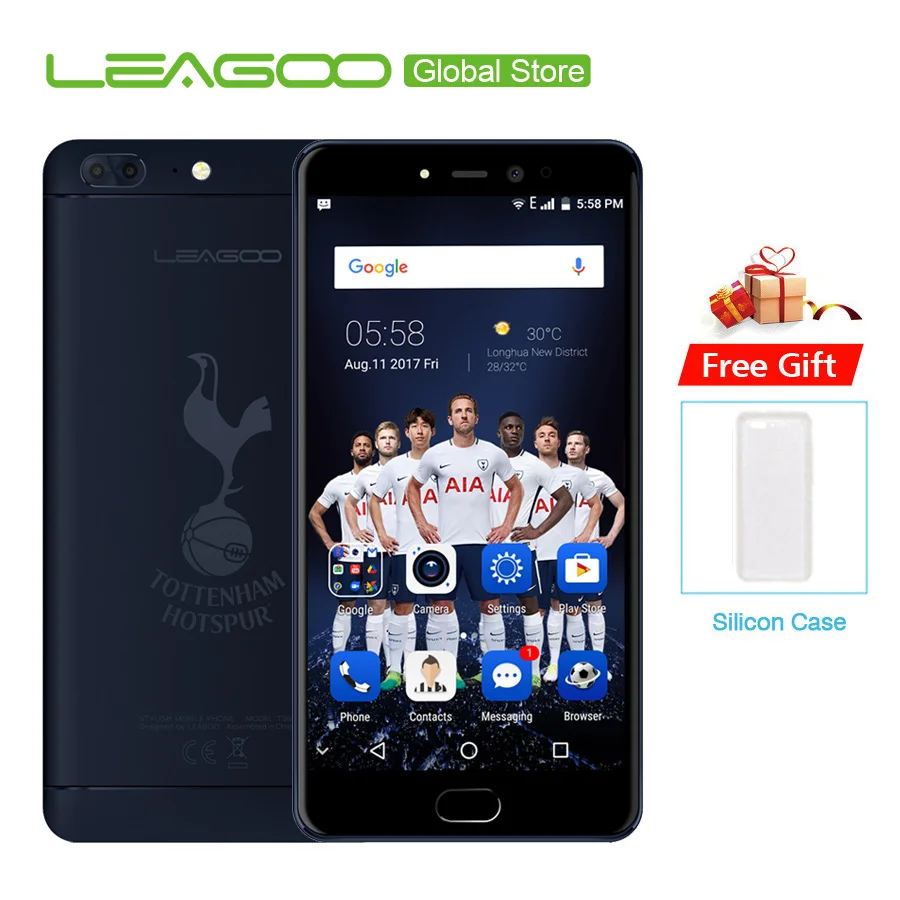Leagoo T5 THFC мобильный телефон двойная задняя камера 13MP сотовый MT6750T Восьмиядерный 5