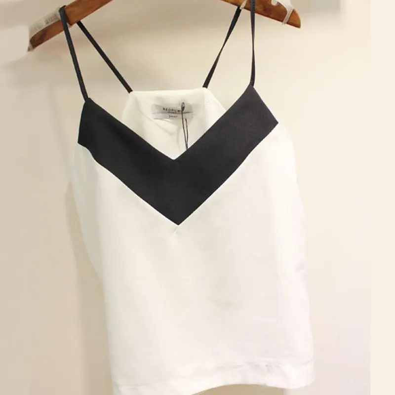 Черный Камзол Повод Блузка Лето Плюс Размер Сексуальные Майка Жилет Женщин