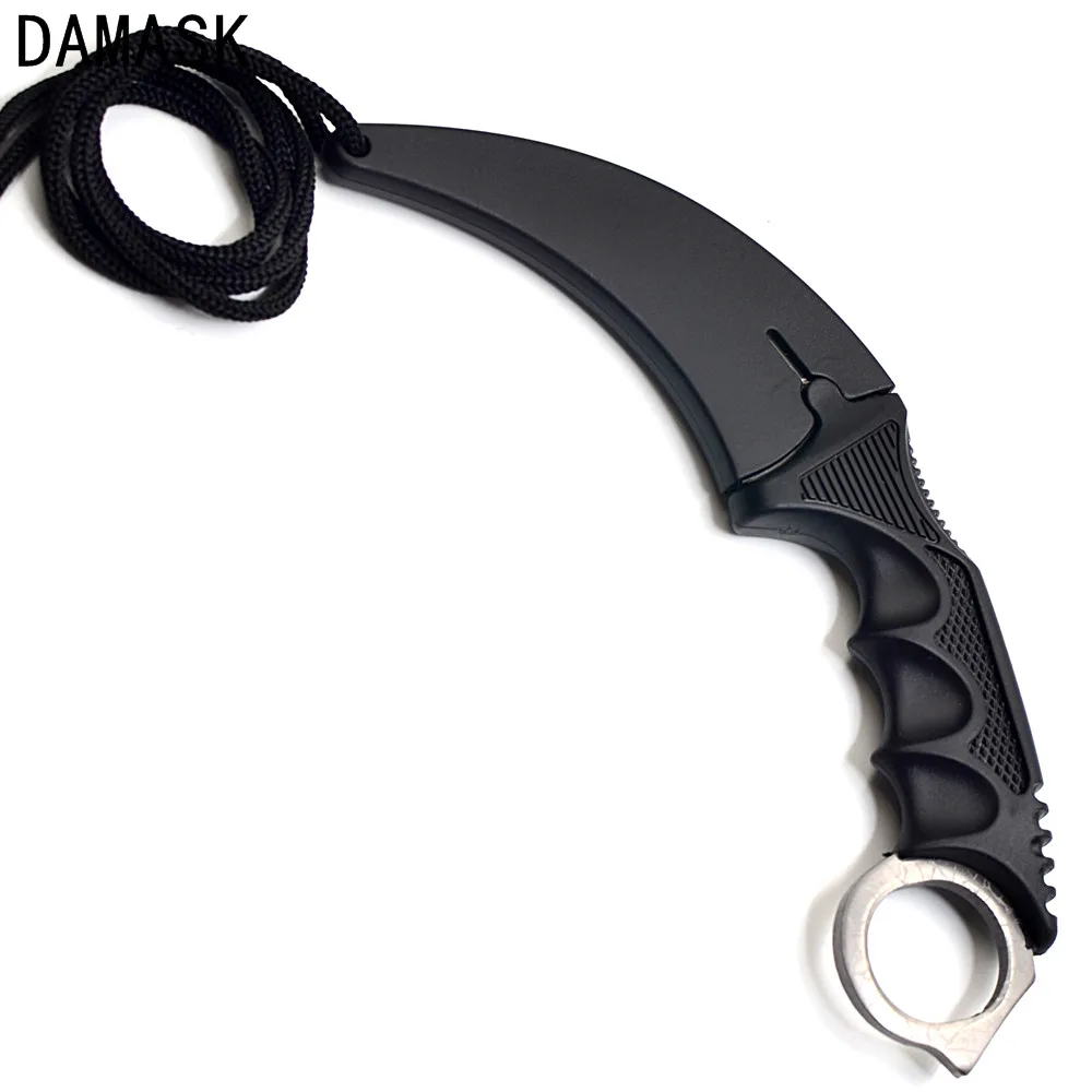 Дамасский Открытый нож Karambit для выживания CSGO Тактический борьба Кемпинг Туризм