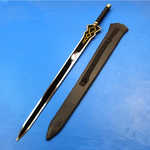 Кожаный чехол для косплея Kirito 2 шт. с двойными ручками и стальным лезвием|props