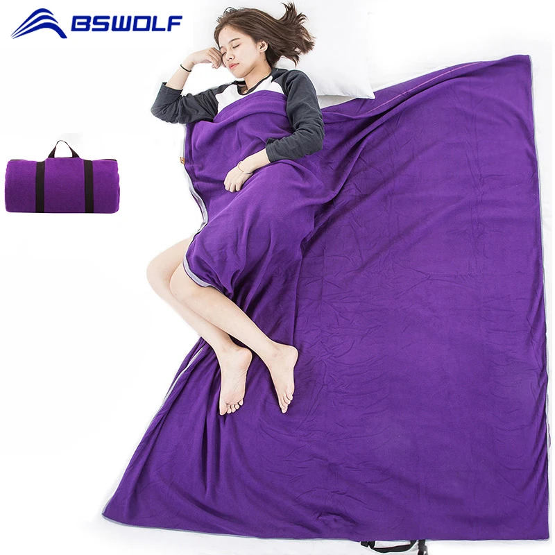 BSWolf Ultra-light Polar Fleece Sleeping Bag Portable Outdoor Camping Tent Bed Travel Thicken Warm Liner Anti-dirty | Спорт и