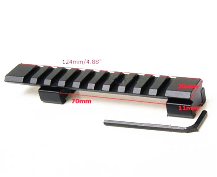 11 мм крепление из алюминиевого сплава Picatinny Weaver Rail с 10 слотами и длиной для
