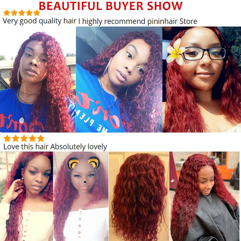 

99J Bold Red Water Wave Bundles With Closure Remy Hair Colored Burgundy Brazilian Human Hair 3 Bundles With Closure Pinshair