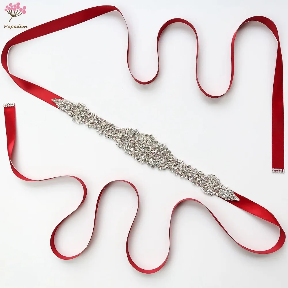 

Popodion rhinestone belt wedding belt bridal belts wedding girdle party dress accessories WAS10131