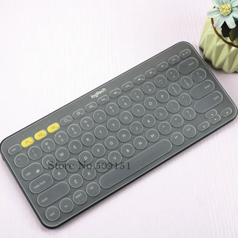 Силиконовая Защитная крышка для клавиатуры для logitech K380 Bluetooth multi-устройства клавиатуры водонепроницаемый беспроводной настольный Пылезащитная пленка
