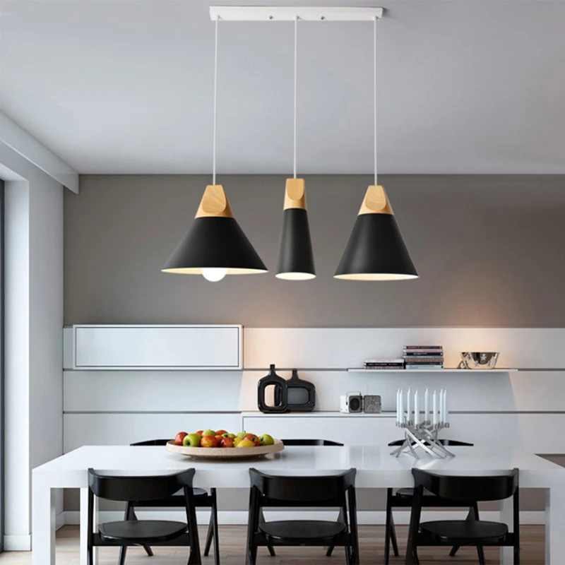 

American Industrial Ceiling Lights Black E27 Kitchen Lamps For Living Room Bedroom Lamp LED Restaurant Lighting Fixtures