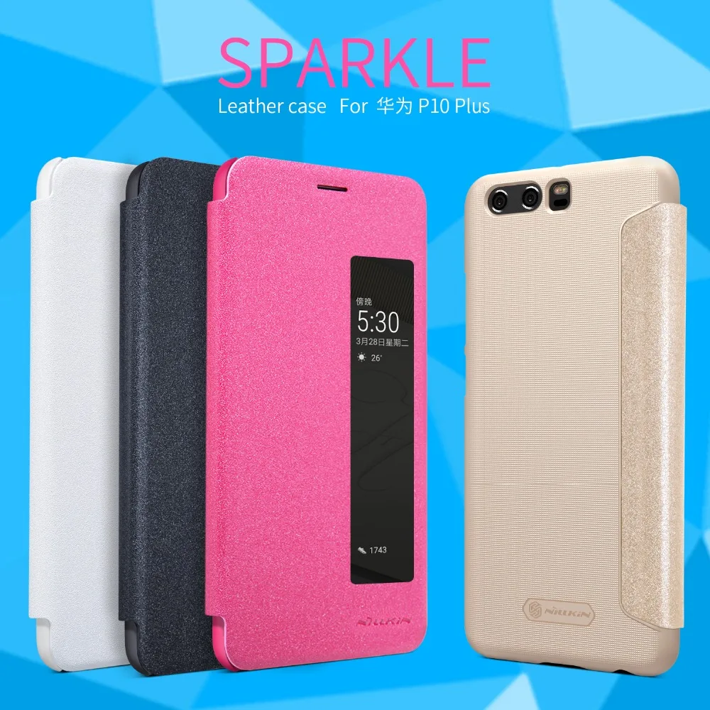 Чехол для Huawei P10 Plus серия NILLKIN Sparkle пластиковый чехол из искусственной кожи