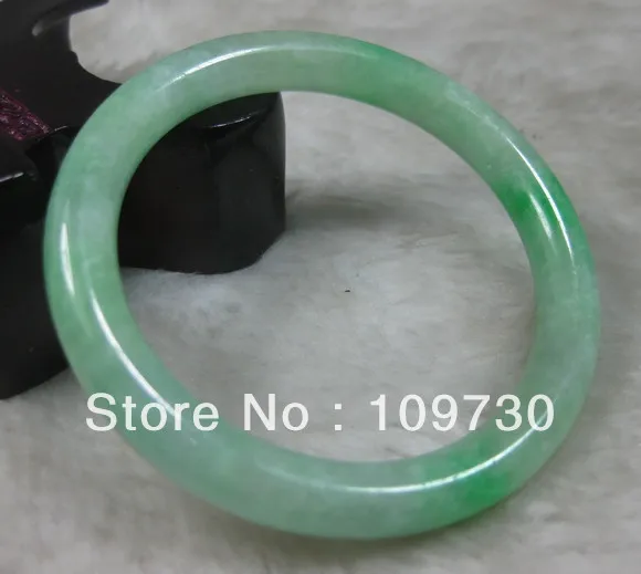 

NATURE BEAUTIFUL BRIGHT GREEN JADEITE BRACELET BANGLE 57MM