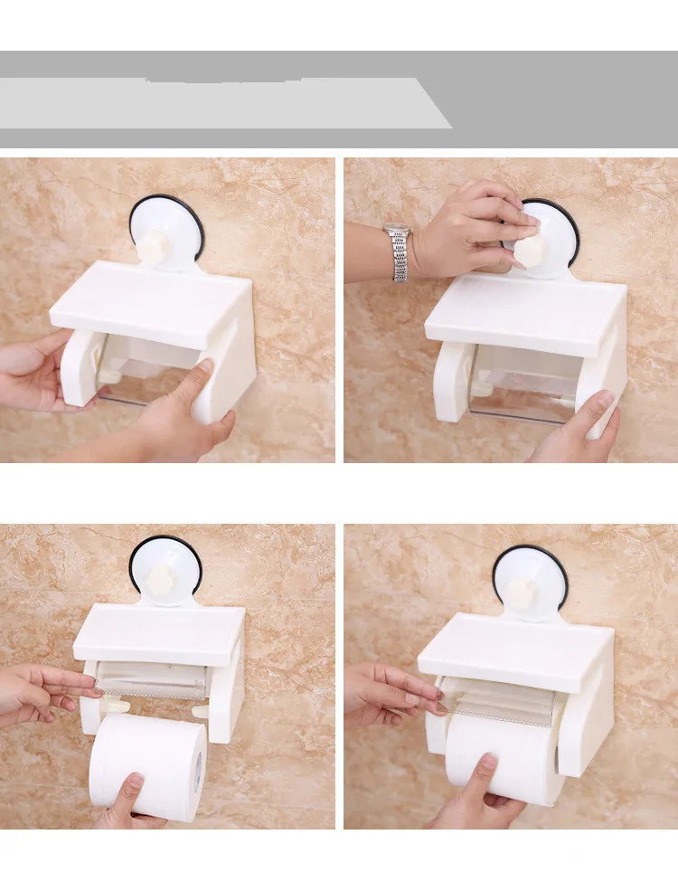 

1PC Amazing Durable Bathroom Toilet Tissue Holder Roll Paper Holder Wall Mounted Waterproof Tissue Box LF 224