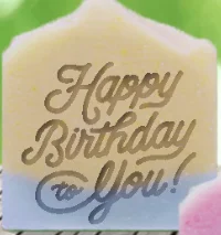 size4x4cm happy birthday natural handmade soap acrylic seal Mini DIY natural organic glass stamp chapter - Цвет: size4x4cm