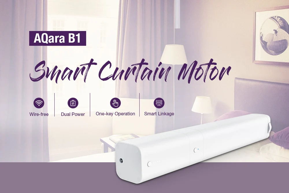 AQara B1 беспроводной умный моторизованный Электрический мотор для занавесок WiFi/Voice/App пульт дистанционного управления Умный дом мотор для занавесок