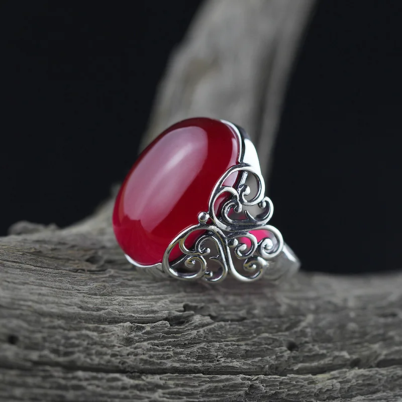 Женское кольцо из серебра 100% пробы с красным нефритом|ring for|rings for womenrings women silver |