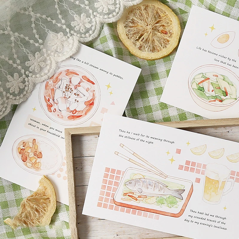 30 шт. ручная роспись закуски торт стиль карты как Вечеринка приглашение DIY