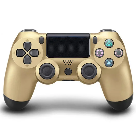 Golden Беспроводной игрового контроллера геймпад для sony PS3 PS4 Bluetooth консоль контроллер для виброотдача Беспроводной игровой джойстик рокер триггер - Цвет: Golden
