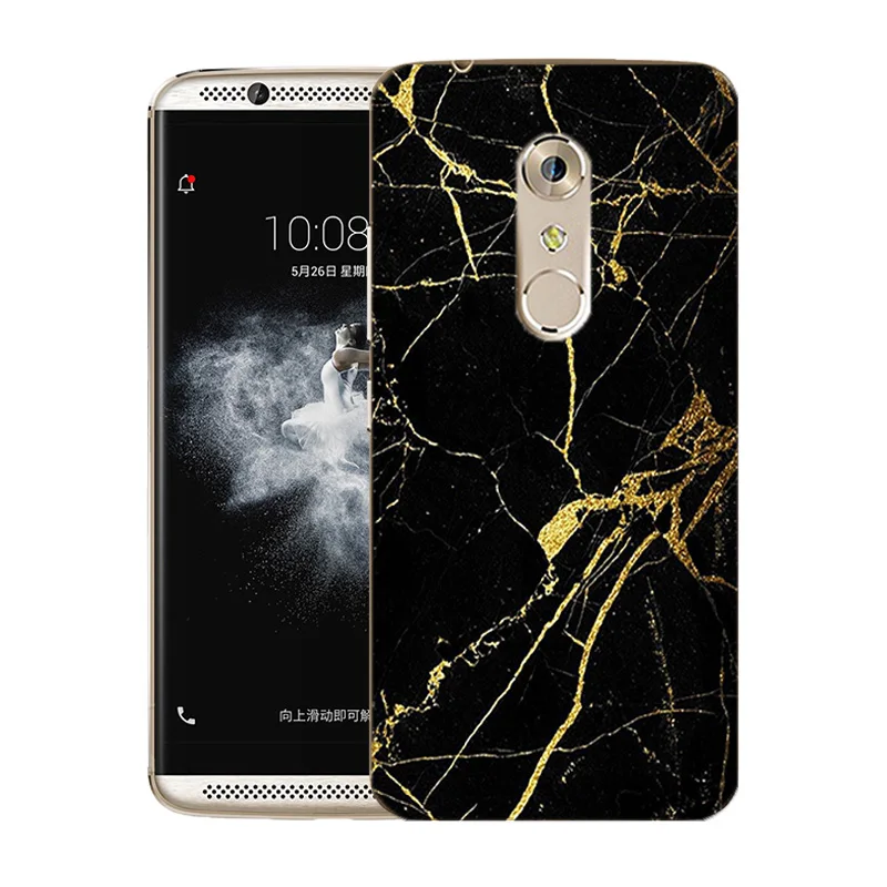 Мягкий силиконовый чехол для ZTE Axon 7 5 дюйма прозрачный из ТПУ с мраморным принтом