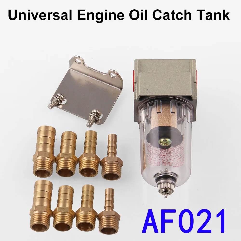 

Can Diesel Filter Baffled Auto Car Vehicle Mobile Engine oil separator Fuel Breather Out impurities Mounting Bracket