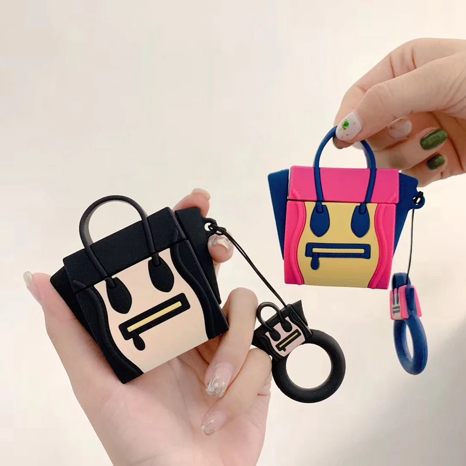 Bear Earphone Case for Airpods Case Cute Silicone Cover for Apple Air pods 2 Headphone Case For Earpods Ring Strap Accessories