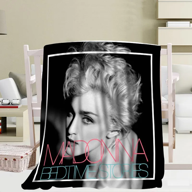 Одеяло Мадонна на заказ, Фланелевое, Falafel Fabric56x80inch, 50X60 дюймов, 40X50 дюймов, одеяло для дивана и кровати, теплое одеяло для детей и взрослых