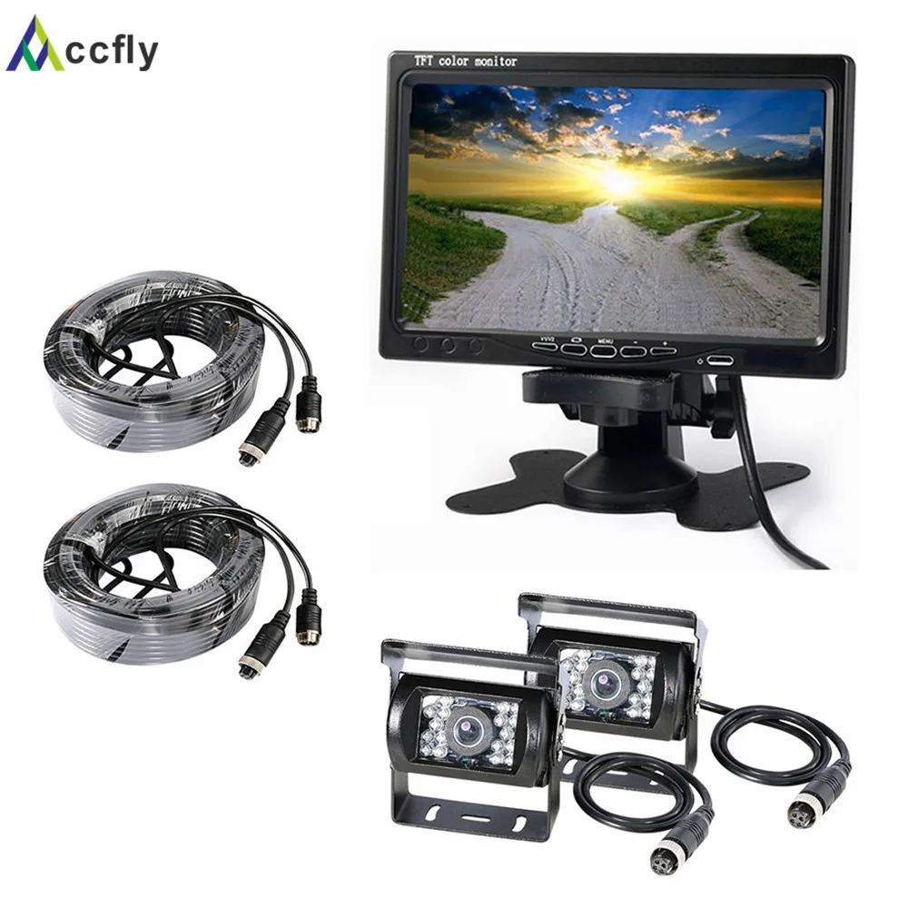 Двойная система фотоаппаратов Accfly TFT для грузовиков автобусов фургонов