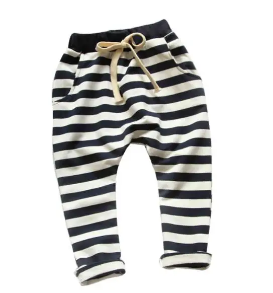 Pantalones bombachos de algod&oacute;n a rayas para ni&ntilde;a, pantal&oacute;n de alta calidad para ni&ntilde;a de 3 a 9 a&ntilde;os, primavera, verano y oto&ntilde;o, novedad de 2016-1