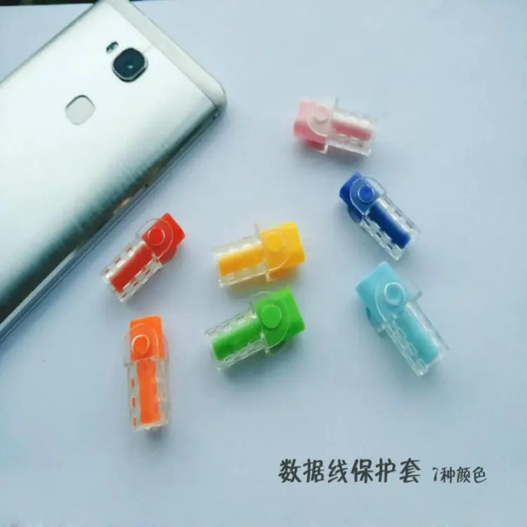 10 шт./лот защита для usb-кабеля красочное Зарядное устройство USB кабель чехол для iphone 8 7 6s 6 5 5S с защитой от влаги для samsung Android