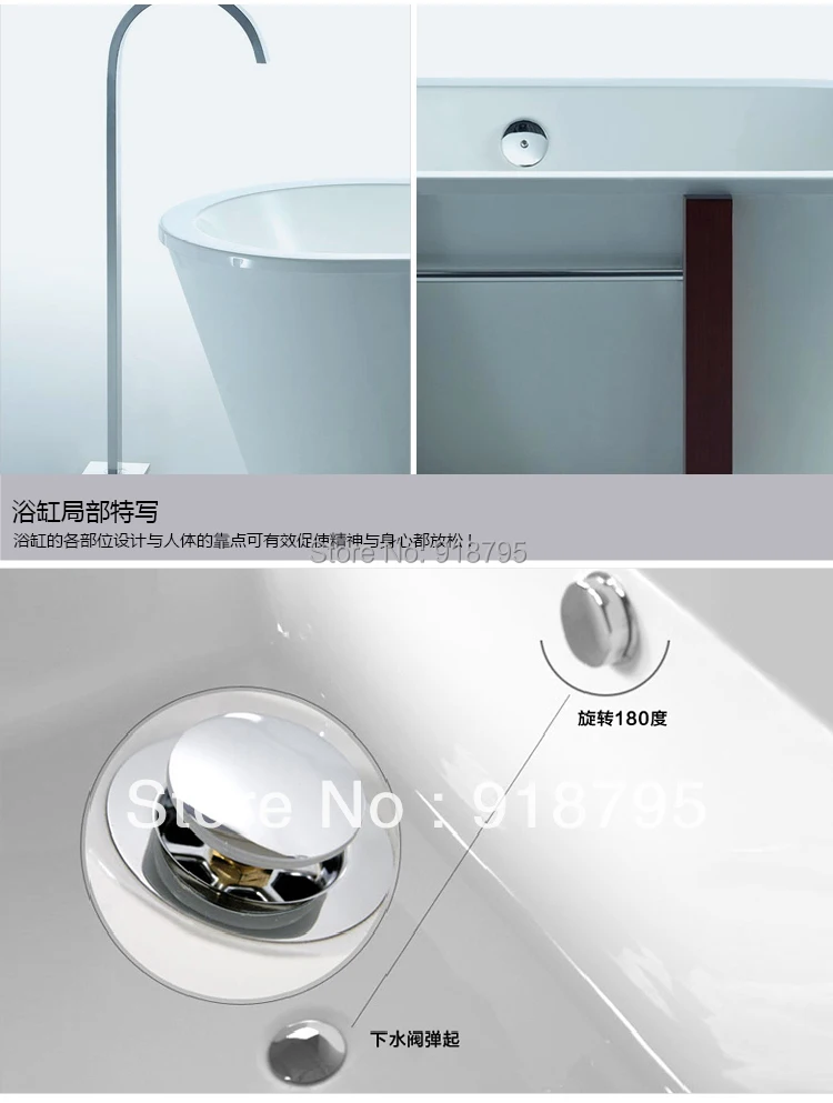 Стекловолокно новая модель отдельно стоящая Ванна для замачивания с деревянной