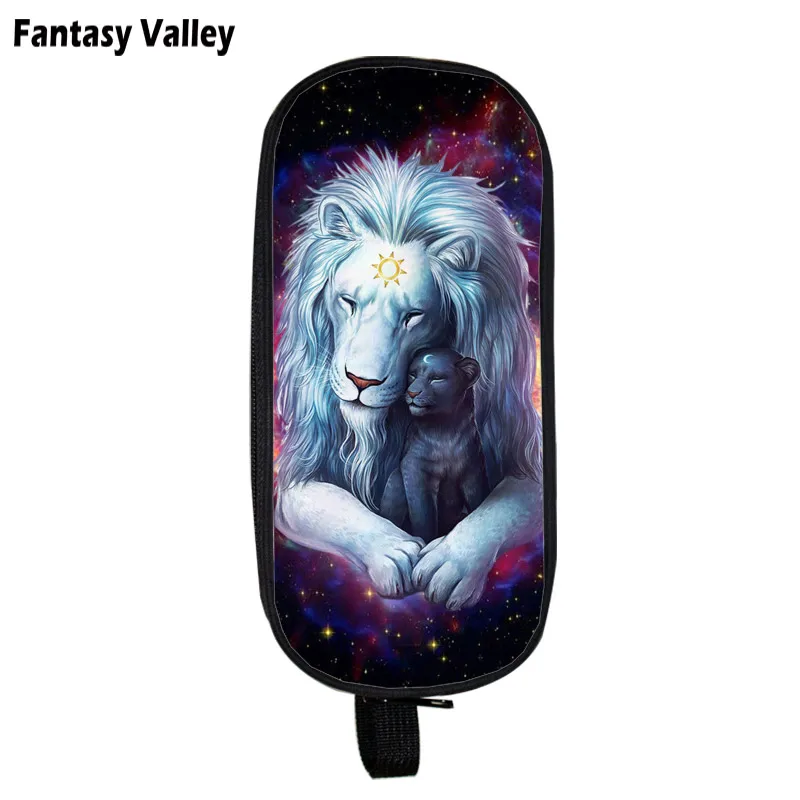 Крутой Galaxy Lion Wolf кошелек для девочек, пенал, Детская сумка на подарок, детский чехол, школьные принадлежности для мальчиков и девочек, чехлы для макияжа - Цвет: qbbxchuangyi03
