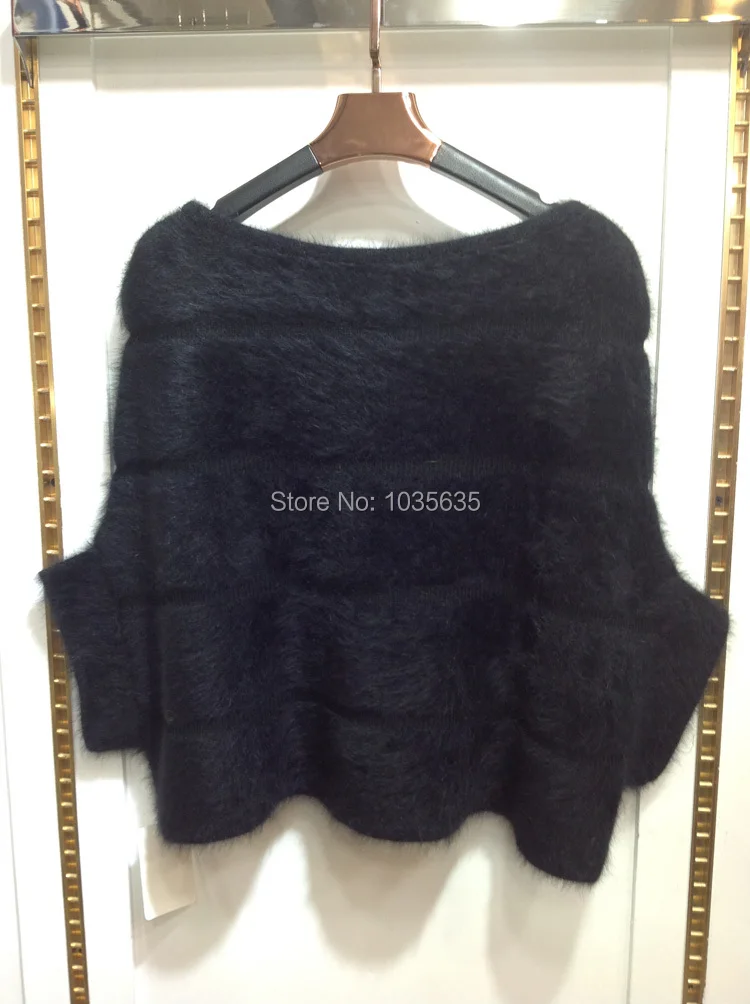 Женский пуловер из натурального меха норки короткая Шуба с круглым вырезом и