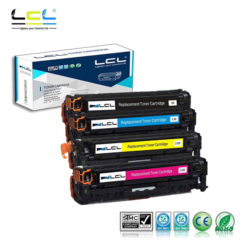 Картридж с тонером LCL 305X 305A CE410X CE410A CE411A CE412A CE413A (4 шт. в упаковке) совместимый