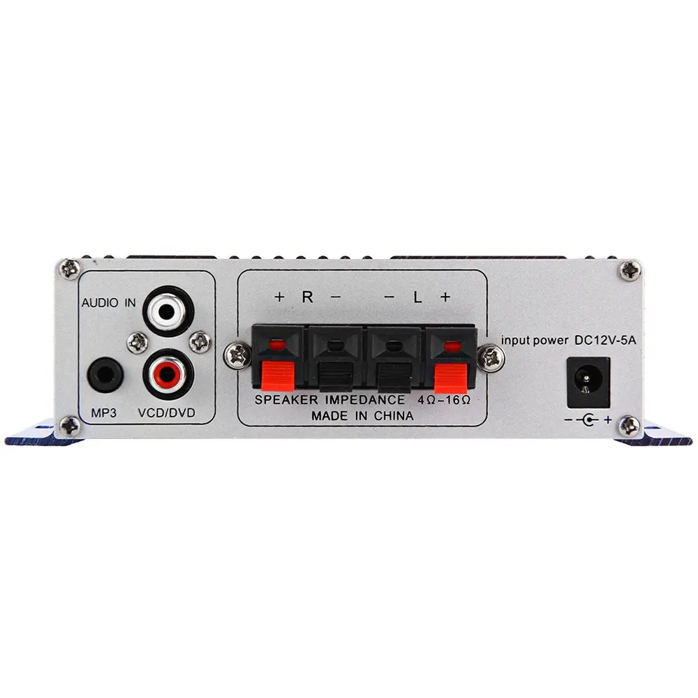HY 2002 Hi Fi 12 В мини автомобильный стерео усилитель 2 канала аудио поддержка CD DVD MP3