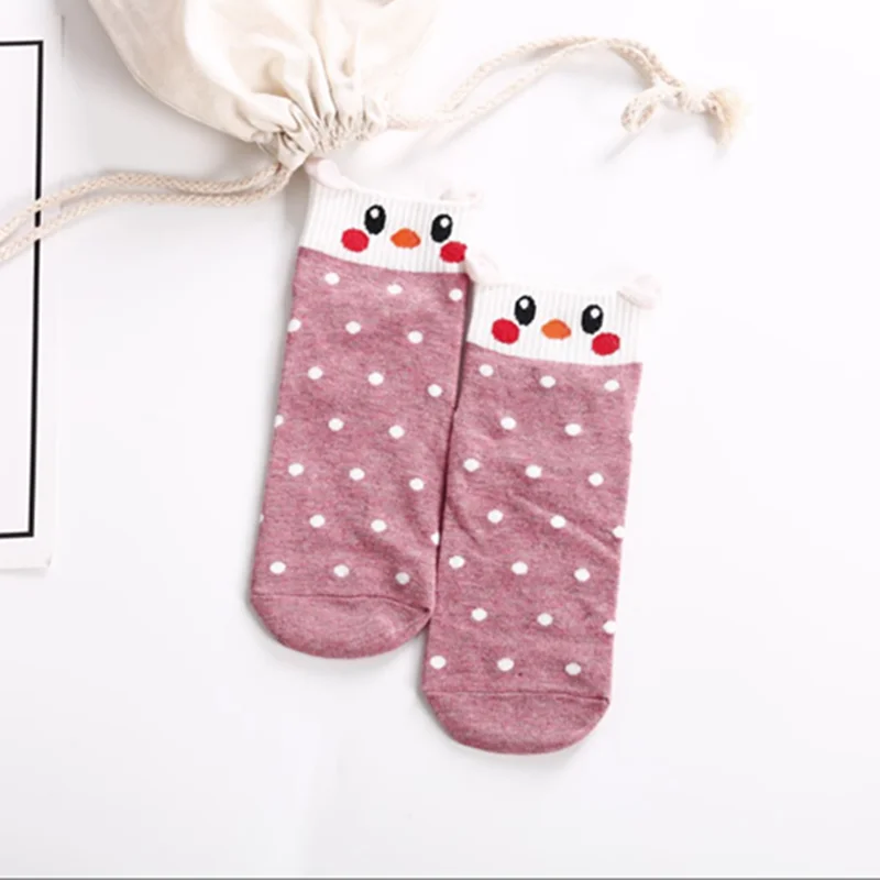 351 Новые модные милые животные женские хлопковые носки Kawaii летние короткие носки тапочки Для женщин Повседневное мягкие забавная лодка носки - Цвет: 351